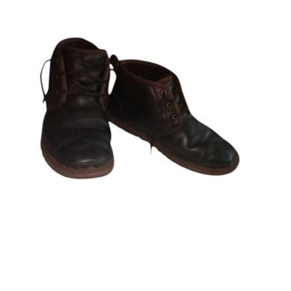 Mens UGG Neumel Leather Wool-Lined Chukka Boots Size 11 Brown